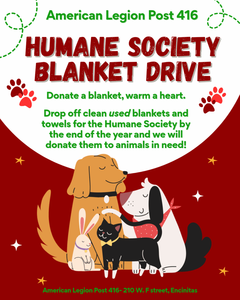 Human Society Blanket/Towl Drive